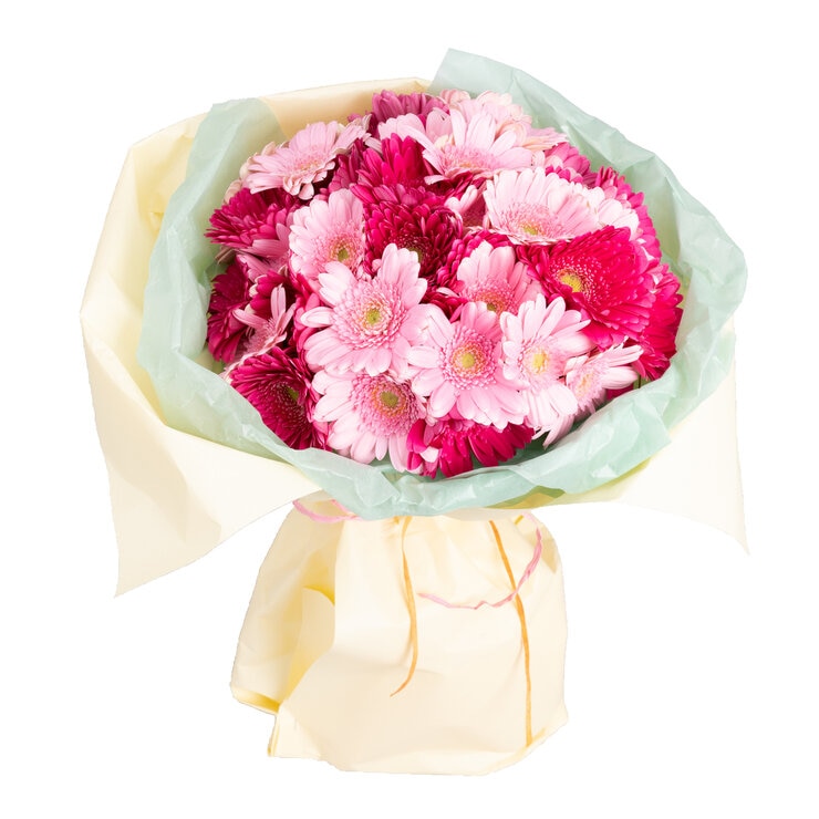 ガーベラブーケ 50本束 ピンクミックス