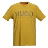 ヒューゴボス メンズ ロゴ 半袖Tシャツ グリーン XL