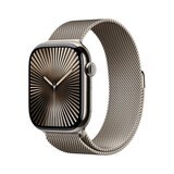 Apple Watch Series 10（GPS + Cellularモデル）- 46mmナチュラルチタニウムケース + ミラネーゼループ
