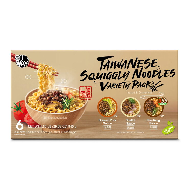 JWAY 台湾ねじれ麺 3種類ソース 6食 JWAY 台湾ねじれ麺 3種類ソース 6食