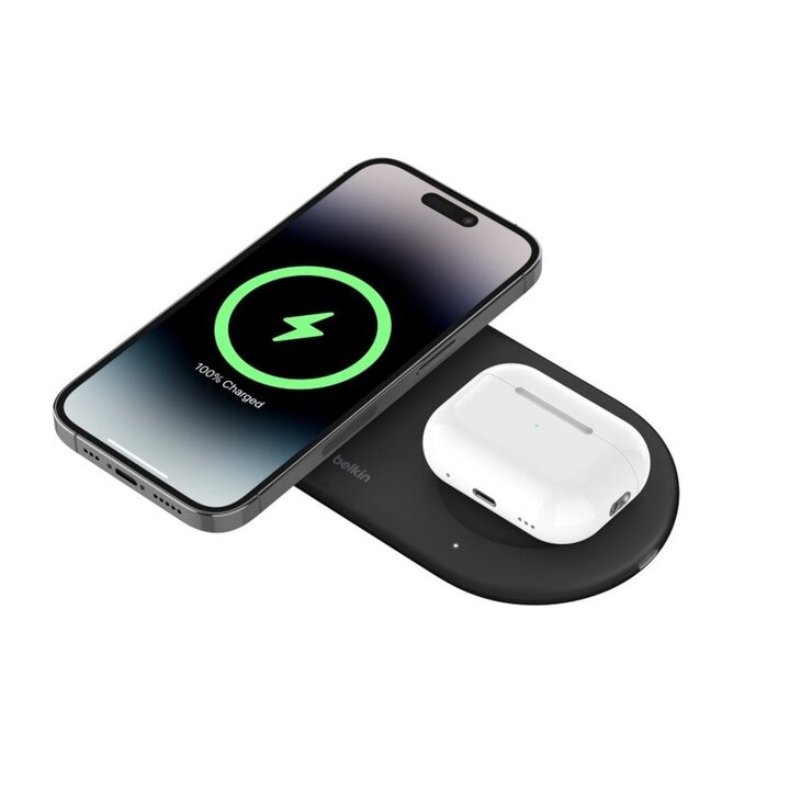Belkin BoostCharge Pro Qi2 2-in-1 ワイヤレス充電パッド 15W