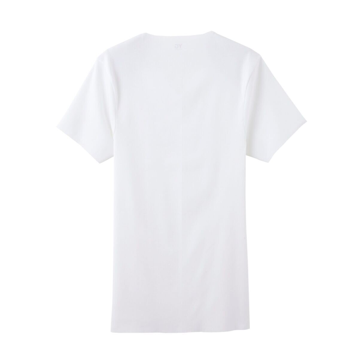 YG メンズ カットオフ Vネック Tシャツ 2枚組 ホワイト L