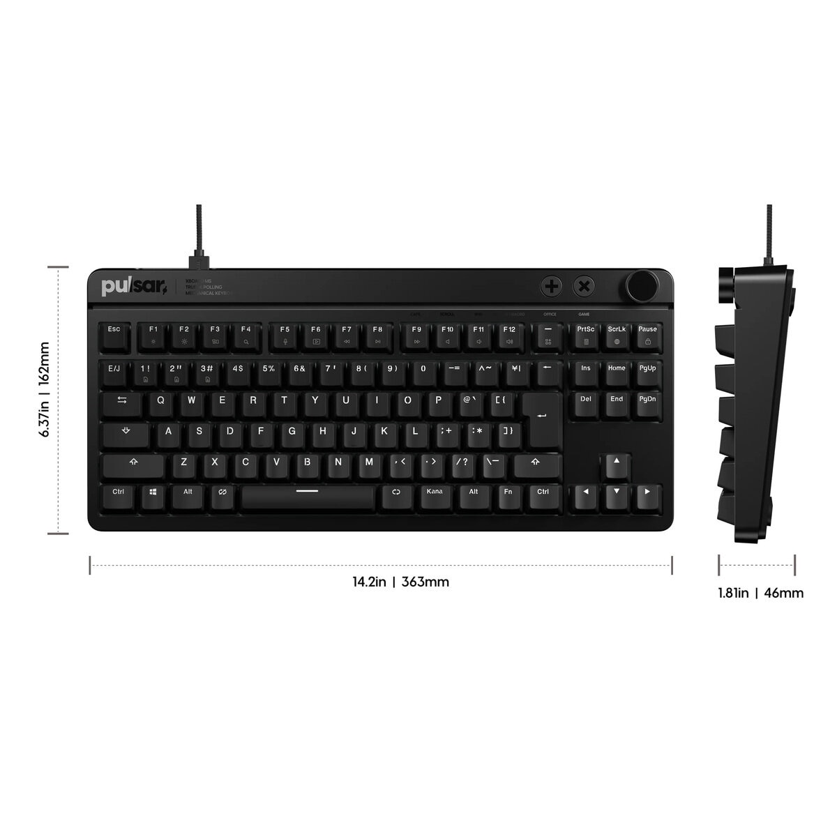 Pulsar Xboard MS TKL ゲーミングキーボード JIS配列 ブラック
