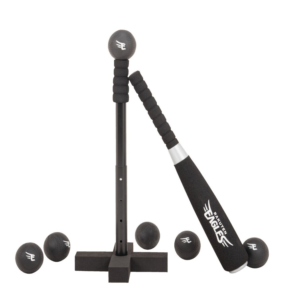 バッティングセット バット+ティー+ボール6個付 35-50cm高さ調整可 東北楽天ゴールデンイーグルス