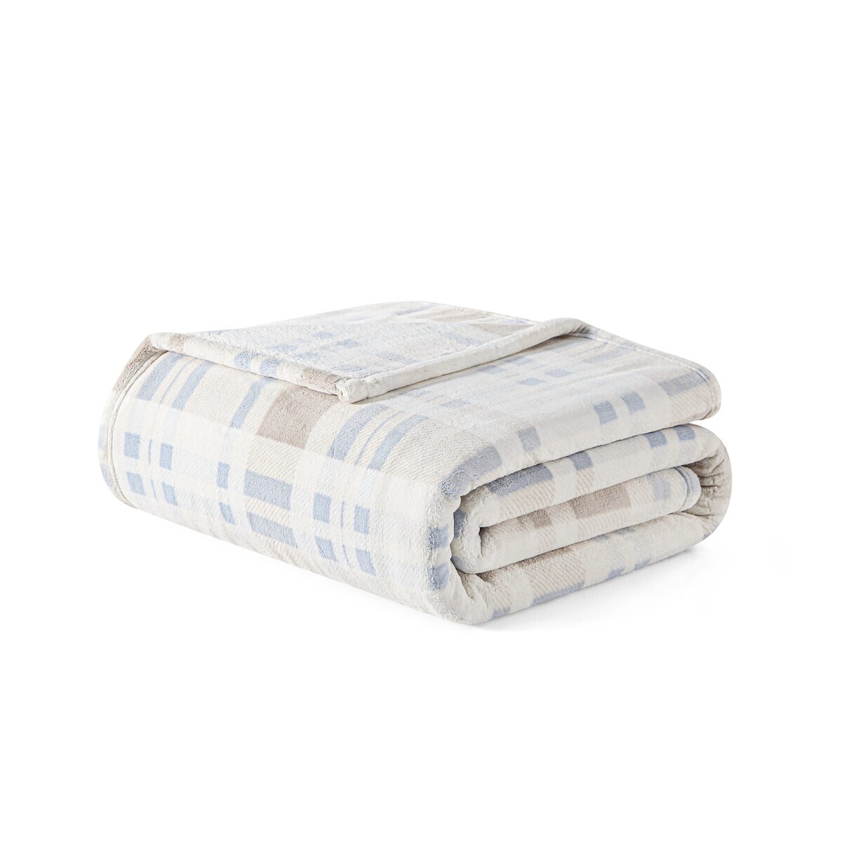 大判ひざ掛け 152cm x 177cm ラナ プレイド アイボリー | Costco Japan