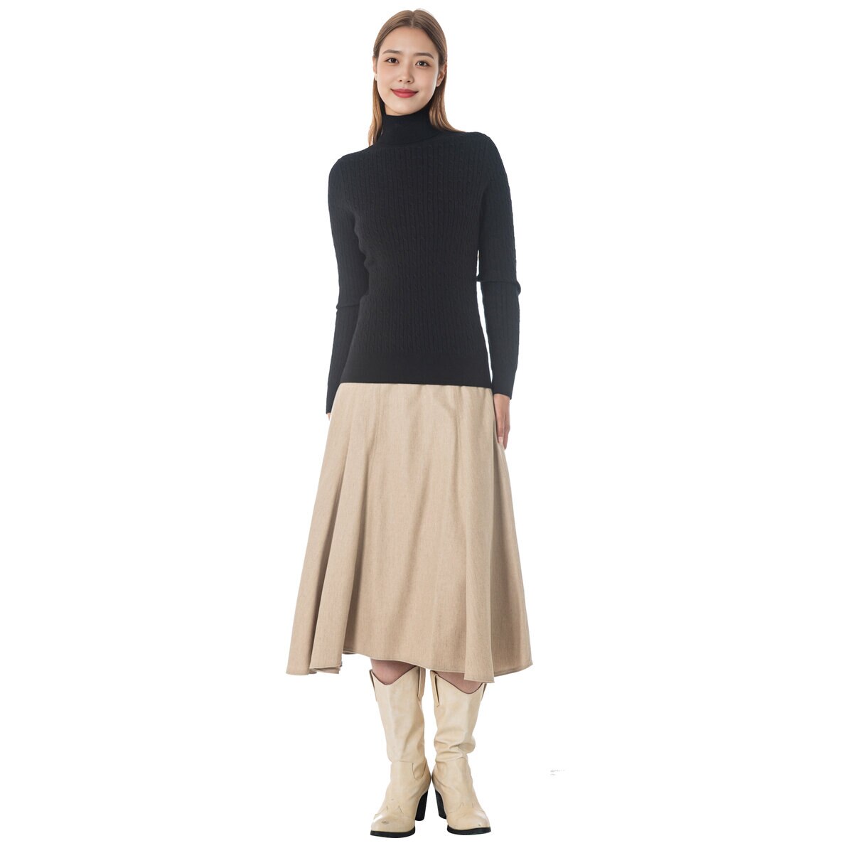 ビジットインニューヨーク タートルネック セーター ブラック S