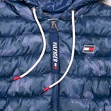 トミー ヒルフィガー レディース カモパッファー ジャケット ディープブルー M