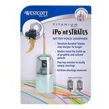 ウェストコット 電池式鉛筆削り Stratus (チタンコート替刃2個付属) - ミント