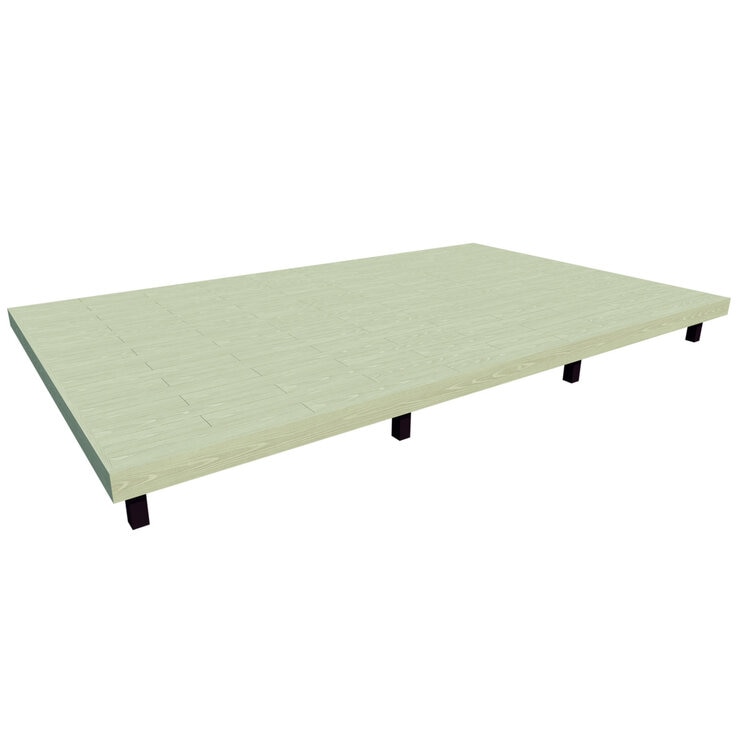 MINO 彩木 ガーデンデッキ セット W5068 x D3029 mm　フレッシュグリーン　高さ500～600mm