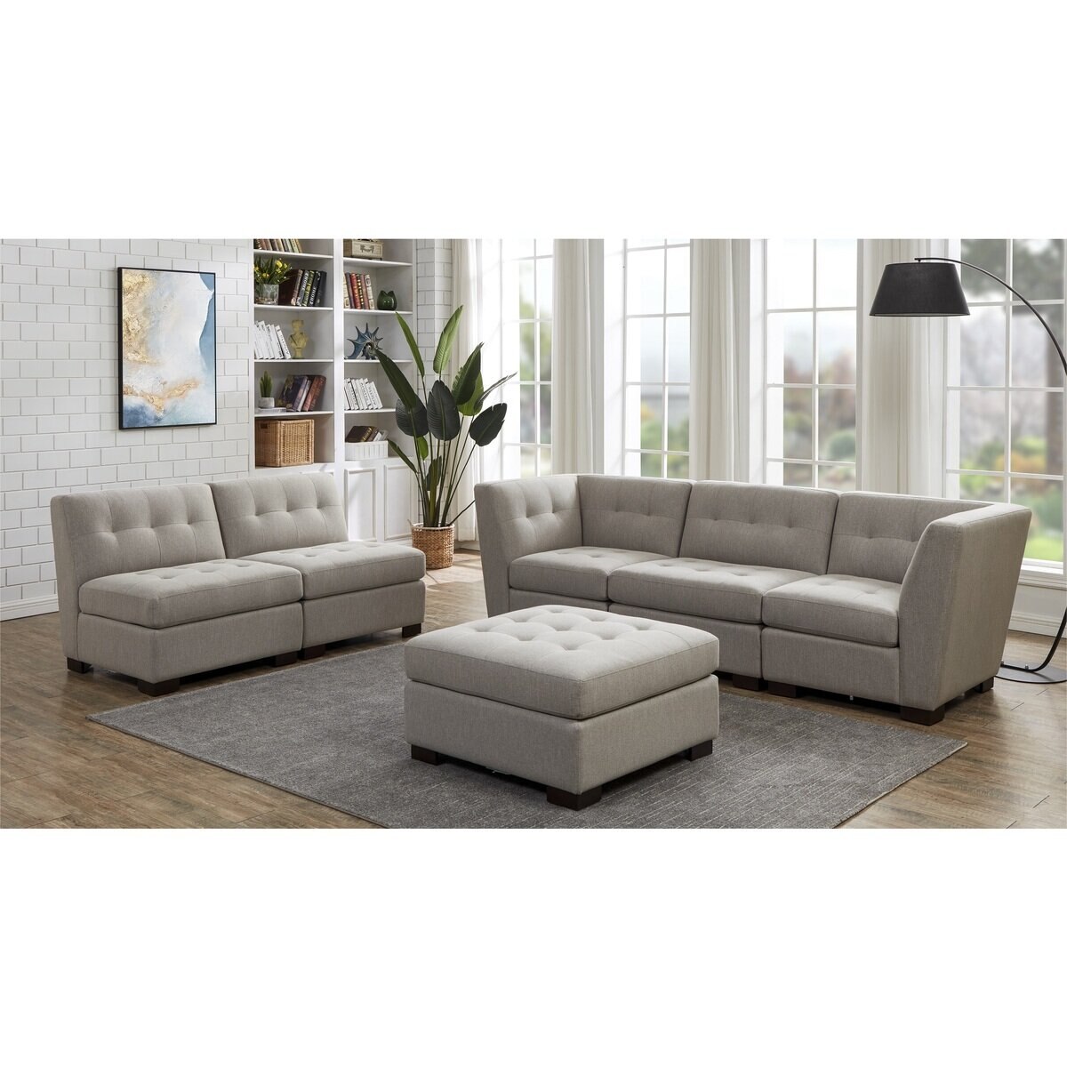 Synergy 布製モジュラーソファー 6ピース