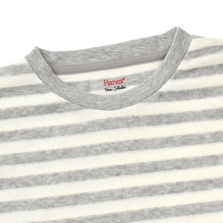 ヘインズ ウィメンズ ラウンジウェアセット グレー/ホワイト M