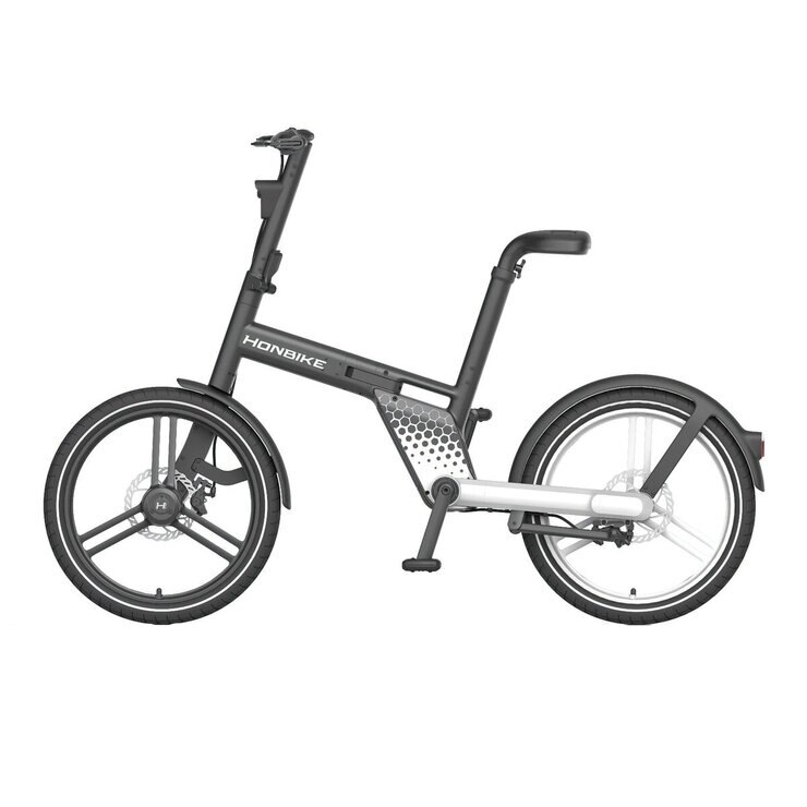 ホンバイク ストーン 20インチ 折り畳み電動自転車 ブラック/ホワイト