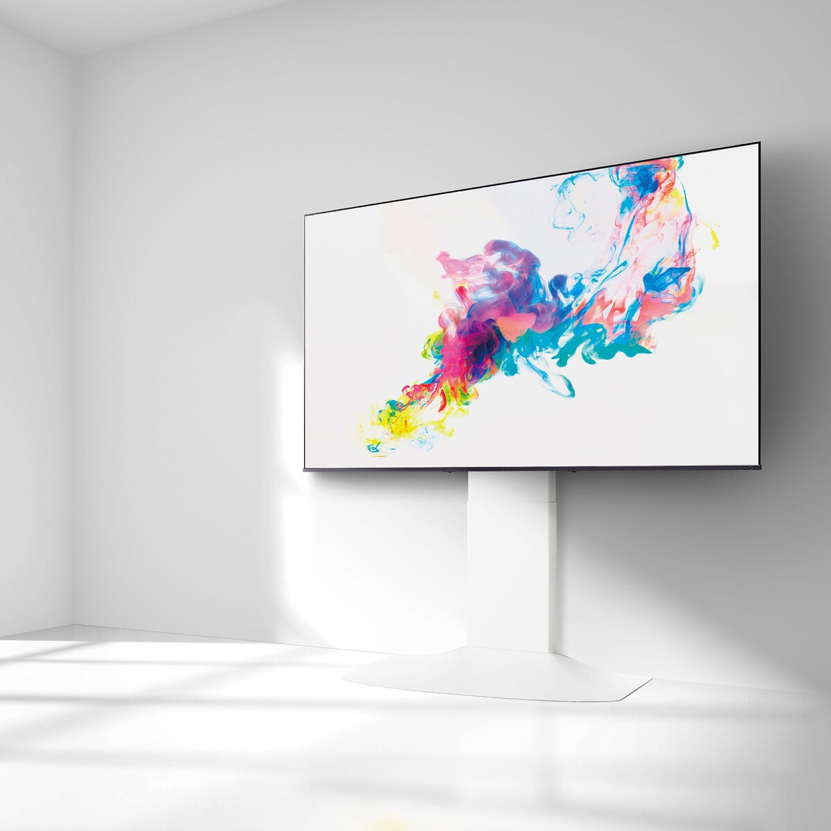 朝日木材加工 壁寄せテレビスタンド WS-F820-WW ホワイト&ホワイト
