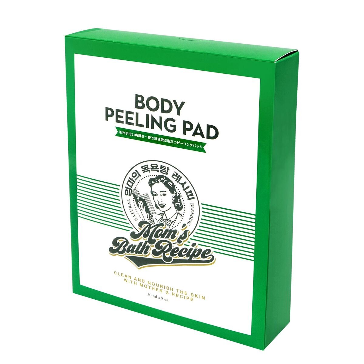 マムズバスレシピ ボディピーリング 角質ケアパッド 8枚入 緑