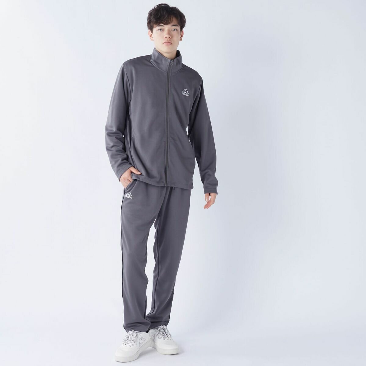 カッパ メンズ フルジップ ジャケット / グレー / LL