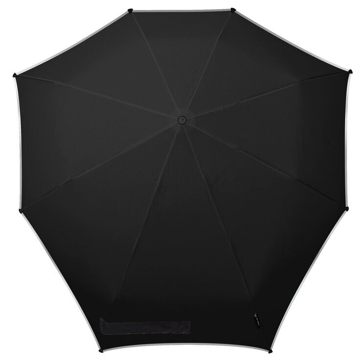 センズ 折りたたみ傘 マニュアル 手開き 晴雨兼用-ピュアブラックレフレクティブ センズ 折りたたみ傘 マニュアル 手開き 晴雨兼用-ピュアブラックレフレクティブ