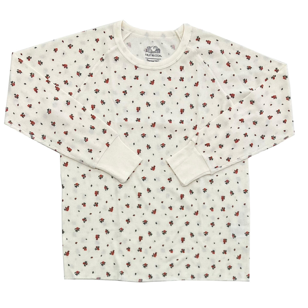 フルーツ オブ ザ ルーム 長袖 ラウンジウェアセット レッド L