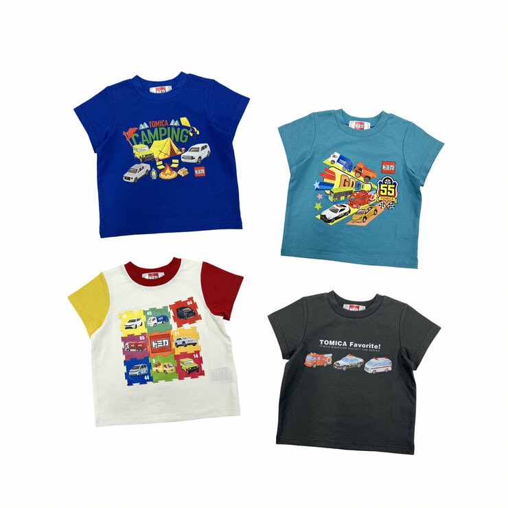 トミカ キッズ 半袖 Tシャツ 4枚組 アソートA 100 トミカ キッズ 半袖 Tシャツ 4枚組 アソートA 100