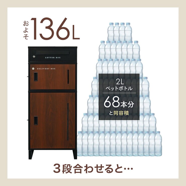 7Life 宅配ボックス グレー-ABC