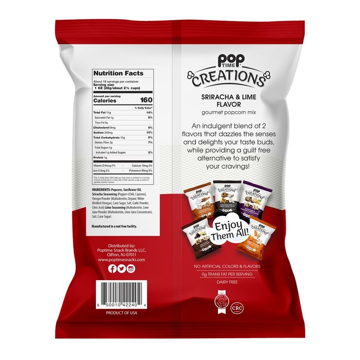 ポップタイム ポップコーン シラチャー＆ライム味