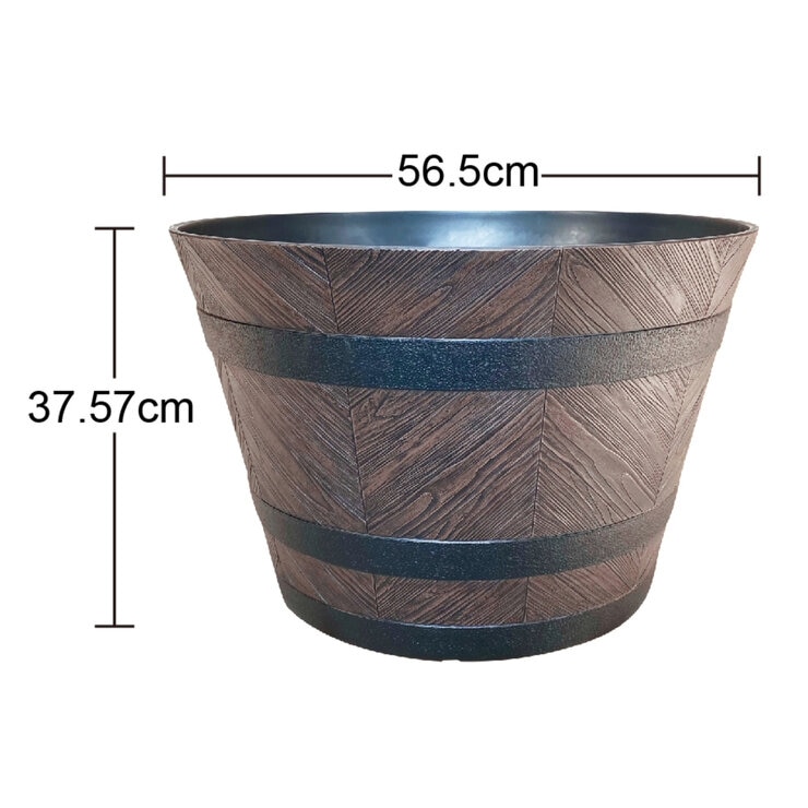 Chevron バレルプランター 56.5 x 56.5 x 37.6 cm Chevron バレルプランター 56.5 x 56.5 x 37.6 cm
