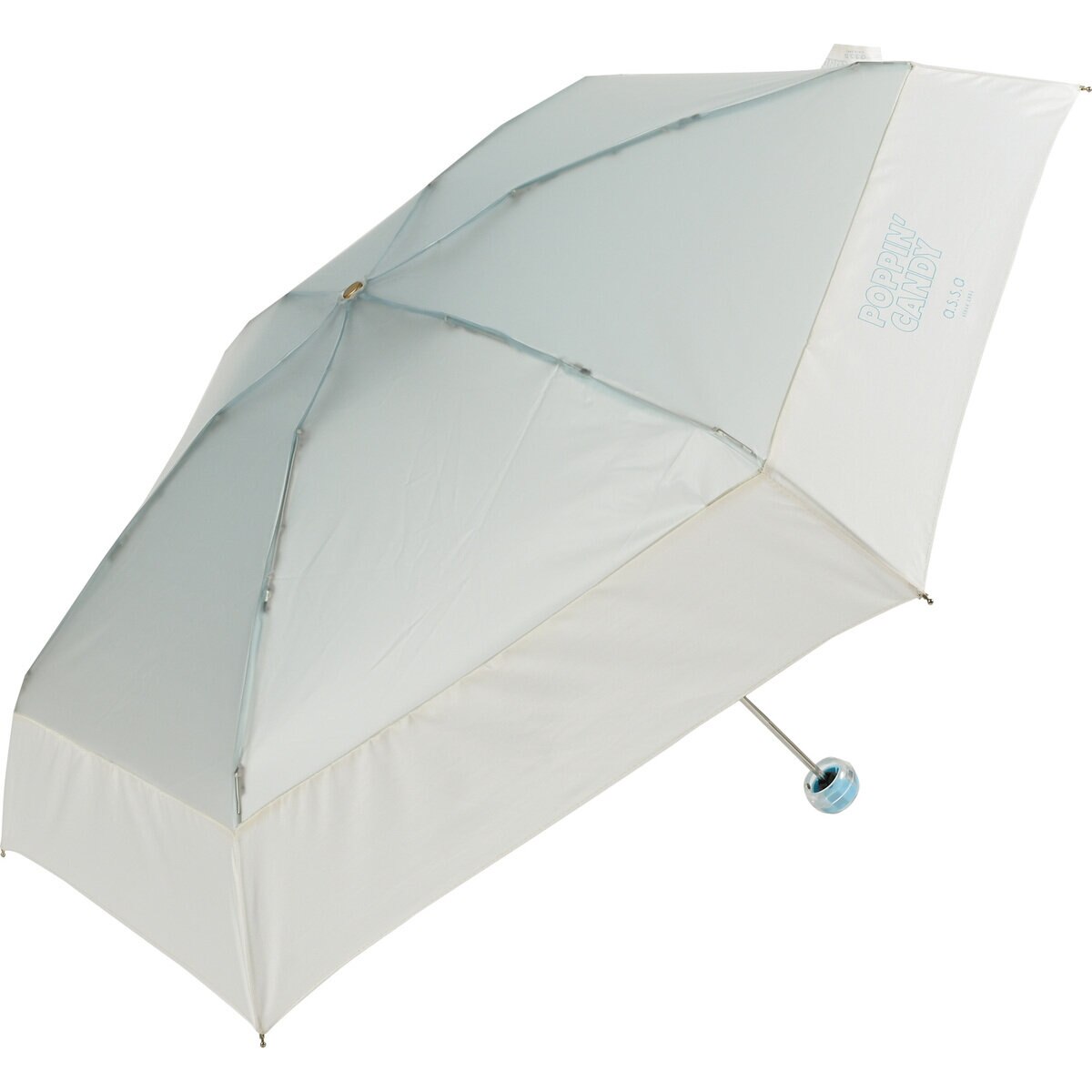 assa 雨傘折りたたみ CAM50 お菓子 透明 ブルー / グラデーションゼリー RMM842