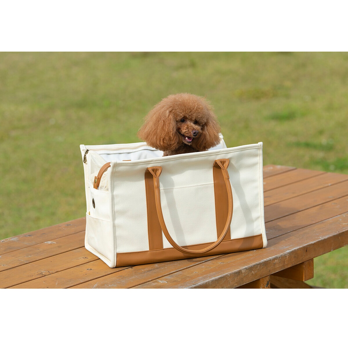キャンバス トート キャリー L サイズ アイボリー