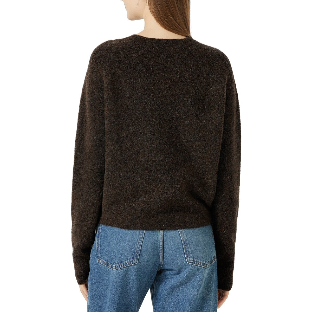 VINE レディース アルパカ ウール カーディガン ブラウン L