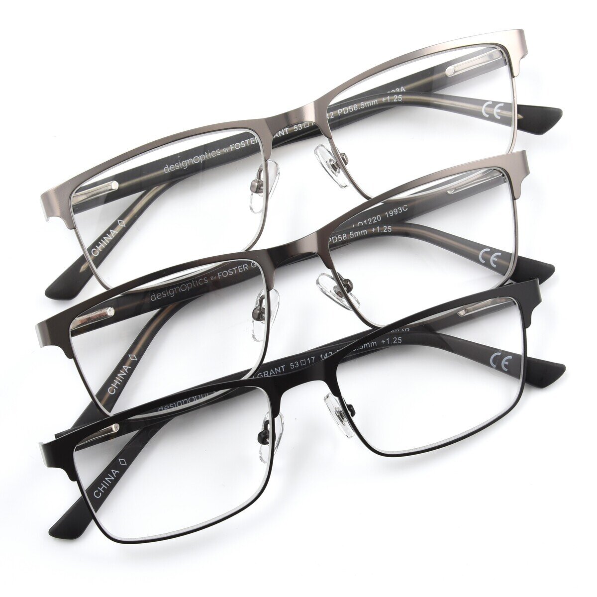 Design Optics® by Foster Grant "LIAM"/"KYNE" リーディンググラス 1.75 3着セット