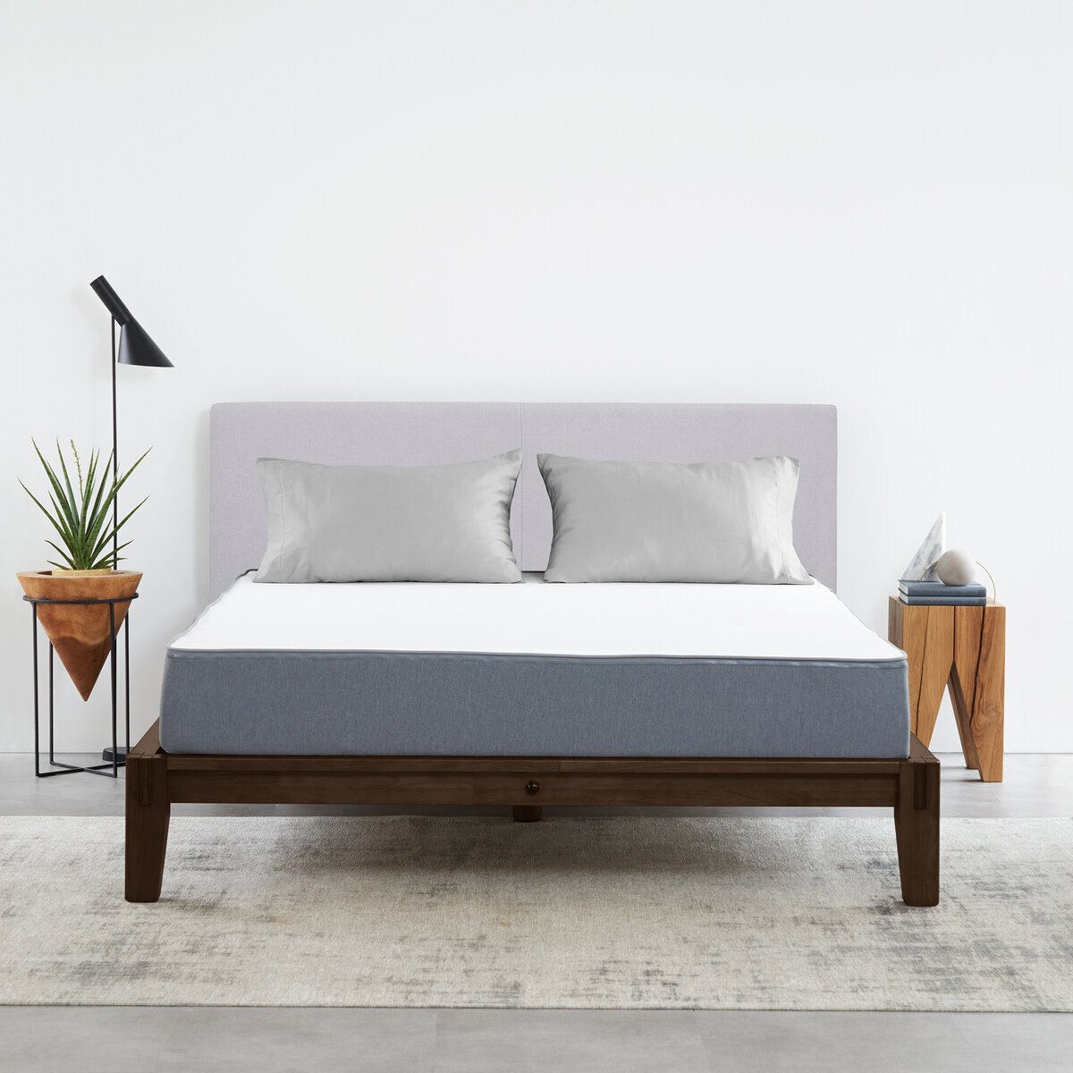 グーグー ヘッドボード ダブル ライトグレー