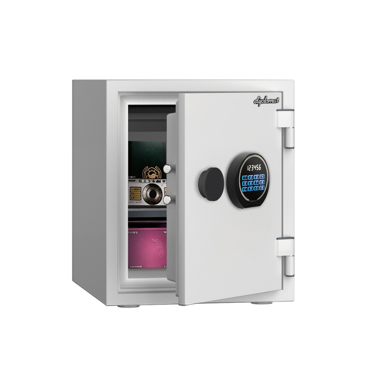 ディプロマット テンキー式 耐火・耐水デザイン金庫 25L 125ORBWR