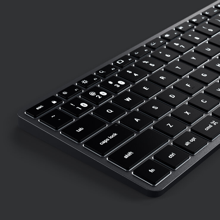 Satechi キーボード (iPadOS/iOS/Mac向け) 英語配列　テンキー無し　スペースグレー