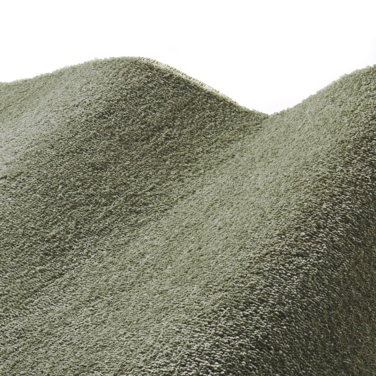 スミノエ 防炎、防音ラグ カーム 140 x 200cm ダークグリーン