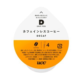 UCC DRIP POD カフェインレスコーヒー 12カプセル入