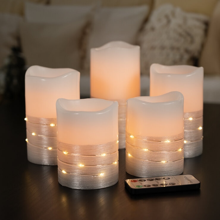 fusion LEDキャンドル シルバー 5個セット | Costco Japan