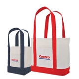 コストコ キャンバス トートバッグ 2個セット レッド大 ネイビー小