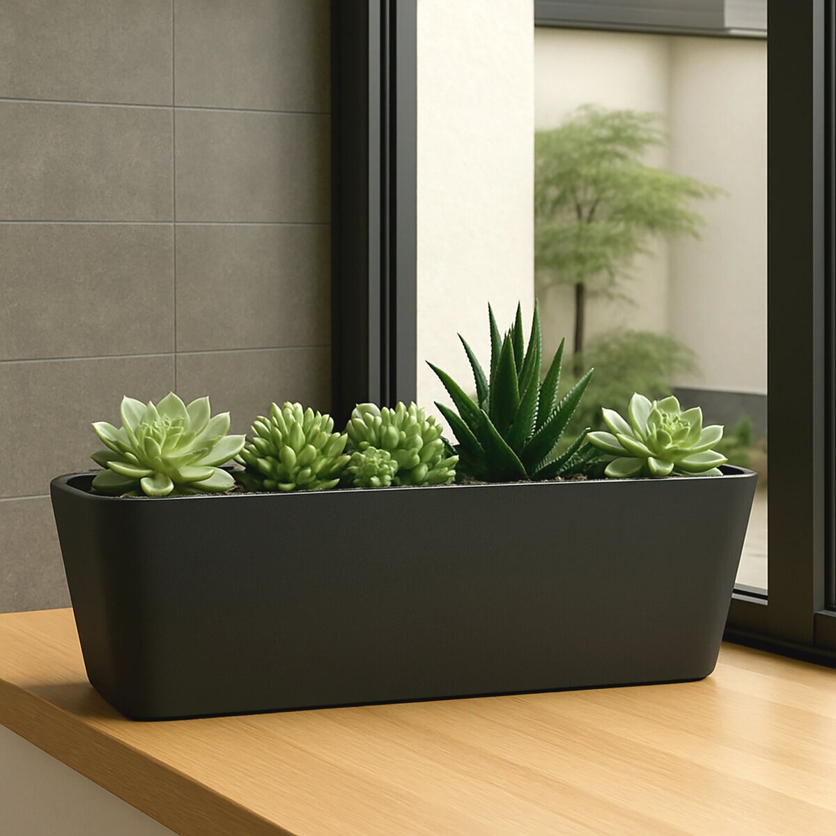 デローマ プラスチック製 プランター 2個セット