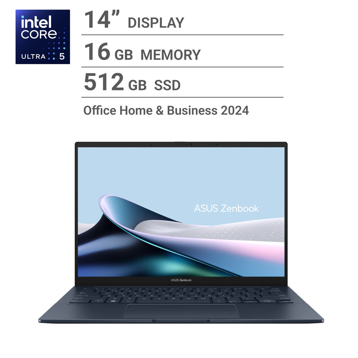 ASUS ノートPC/OLED Zenbook/14インチ/intel Core Ultra5 125H/メモリ 16GB/SSD 512GB/UX3405MA-U5COBU