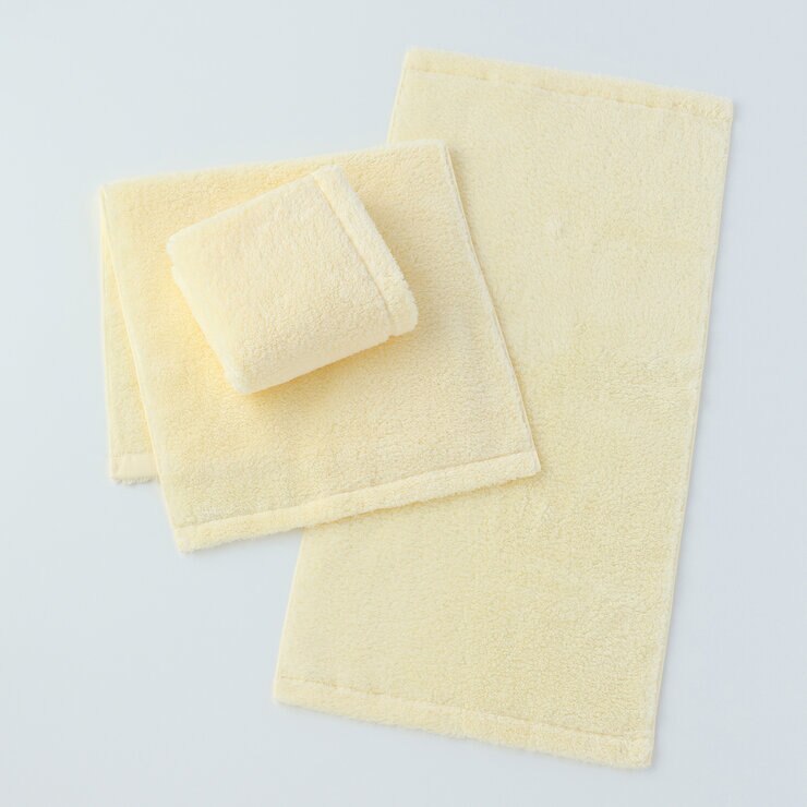 UCHINO UCHINO 贅沢吸水 フェイスタオル 3枚組 38cm x 80cm イエロー