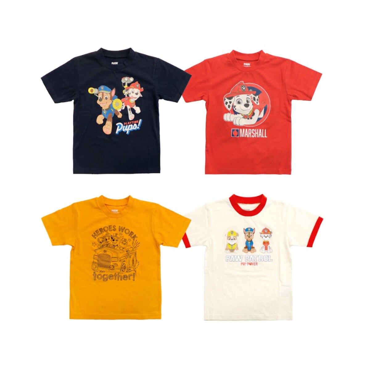 パウパトロール キッズ Tシャツ 4枚セット ネイビー 95 cm