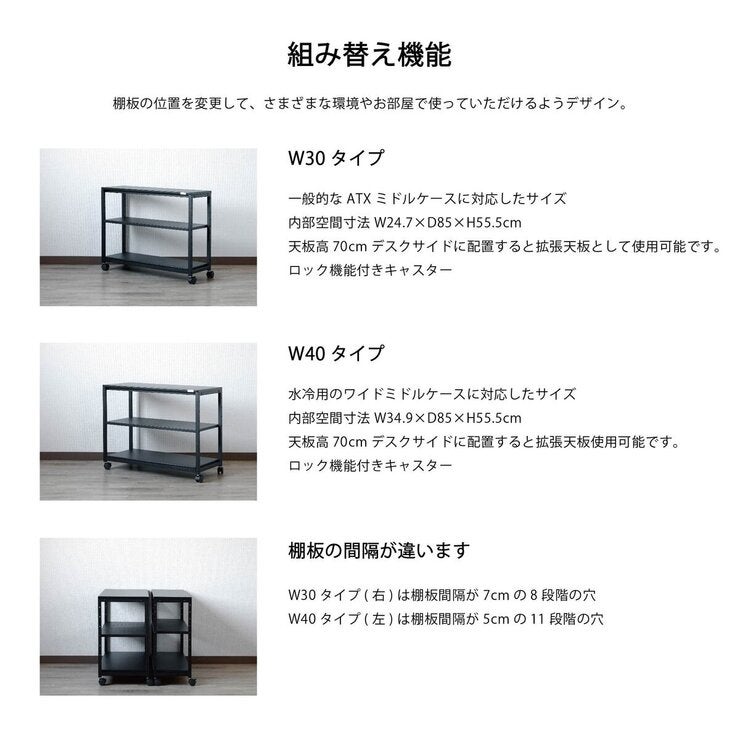 コンティークス セクターワゴン W30 幅30cm x 奥行90cm x 高さ70cm コンティークス セクターワゴン W30 幅30cm x 奥行90cm x 高さ70cm