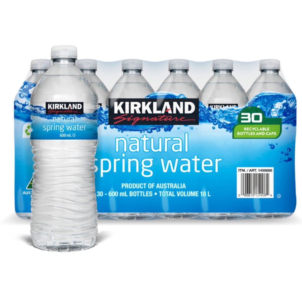 カークランドシグネチャー　スプリングウォーター　600ml　Costco　x　30本　Japan