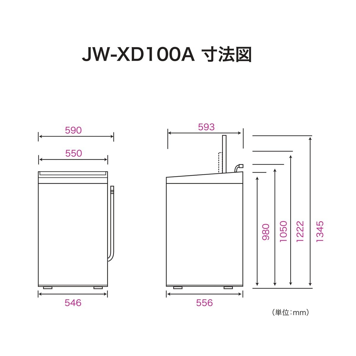 Haier 10kg 全自動縦型洗濯機 ホワイト JW-XD100-W