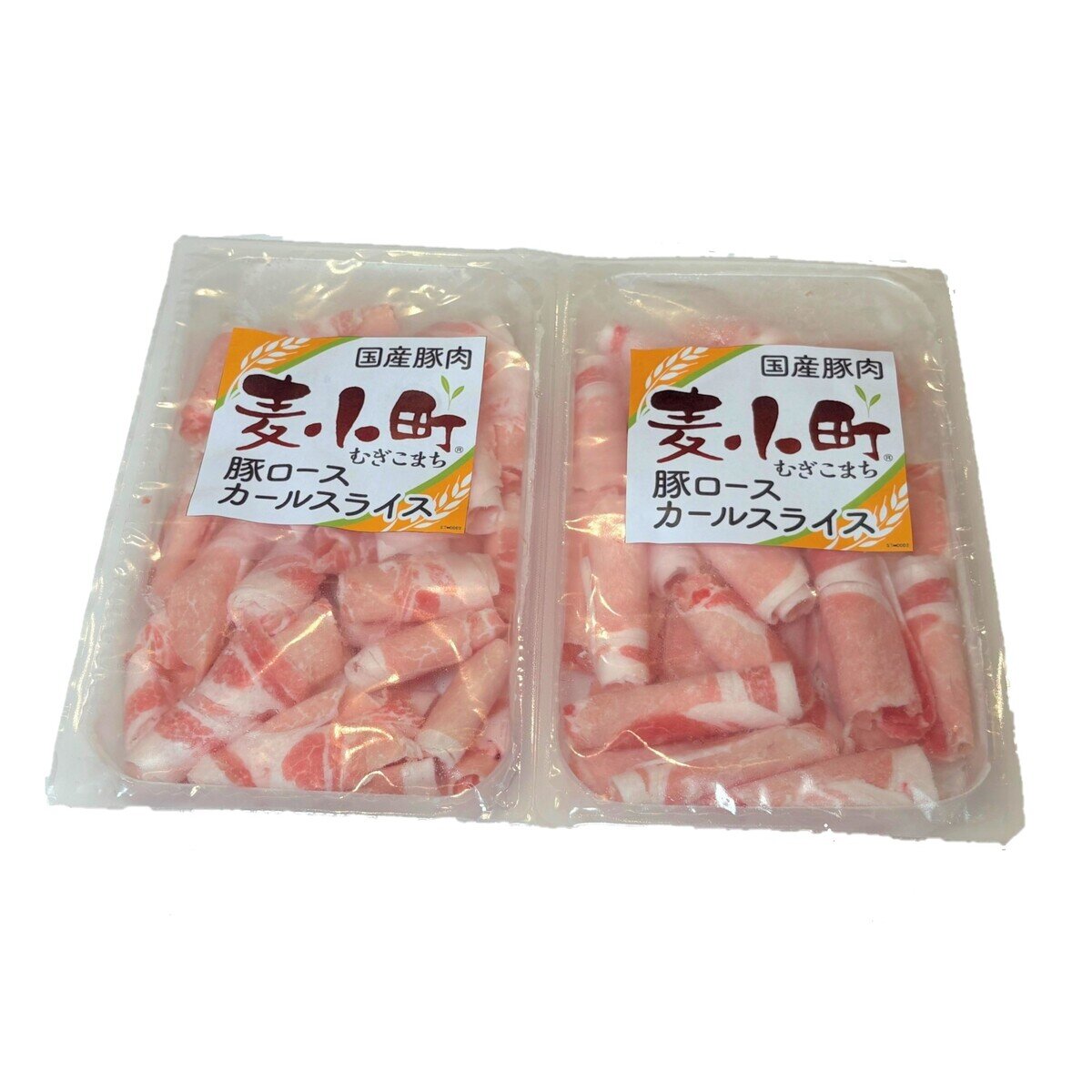【冷凍】国産豚肉麦小町 ロールカールスライス1.6kg