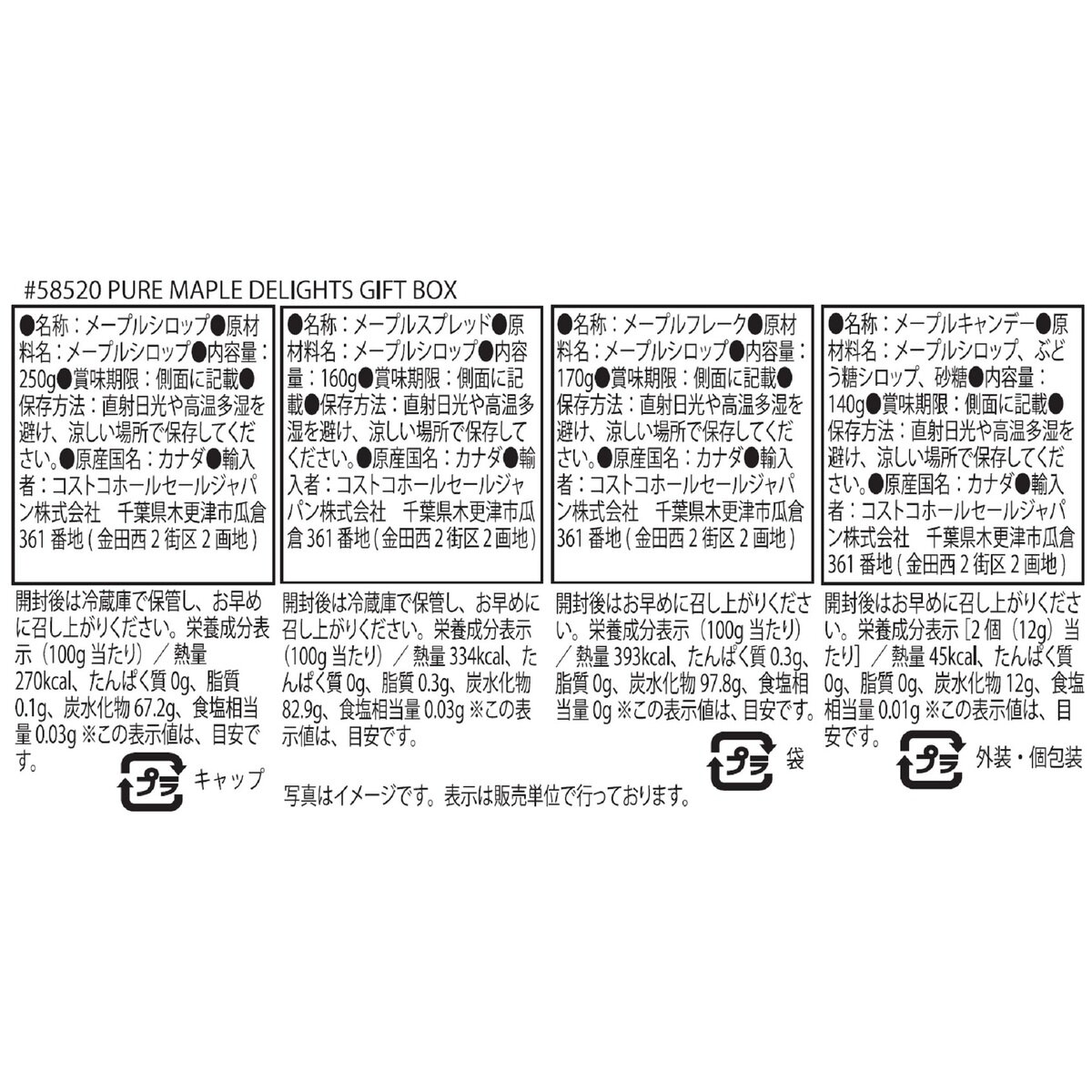 メープルトリート ピュアメープルだけを使用 厳選４点ギフトセット