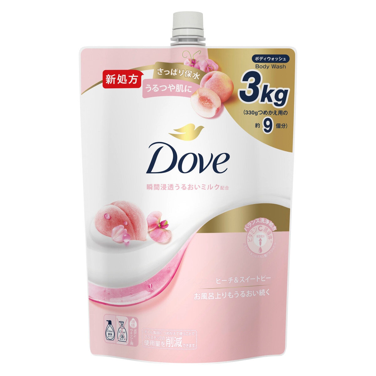 Dove (ダヴ) ボディウォッシュ ピーチ＆スイートピー 詰替え用 3kg