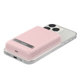 Belkin MagSafe対応 ワイヤレス モバイルバッテリー 5000mAh スタンド付き ブラッシュピンク
