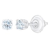 14K ホワイトゴールド 0.23カラット ダイヤモンド ピアス