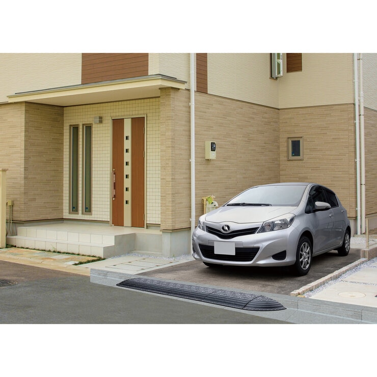 アイリスオーヤマ ゴム製 段差プレート コーナータイプ 高さ9.5cm