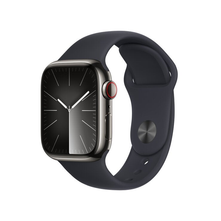 Apple Watch Series 9(GPS + Cellularモデル)- 45mmグラファイトステンレススチールケースとミッドナイトスポーツバンド - S/M Apple Watch Series 9(GPS + Cellularモデル)- 45mmグラファイトステンレススチールケースとミッドナイトスポーツバンド - S/M